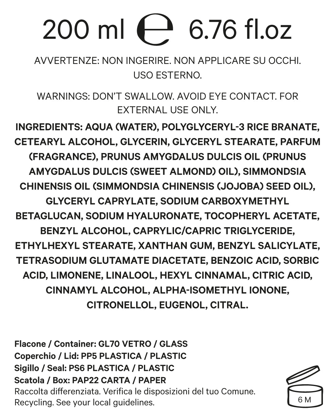 POMME AMORIS BODY CREAM