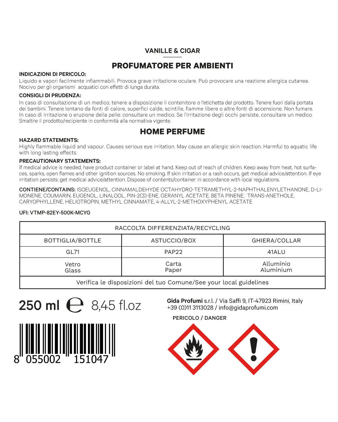 Vanille & Cigar Ricarica