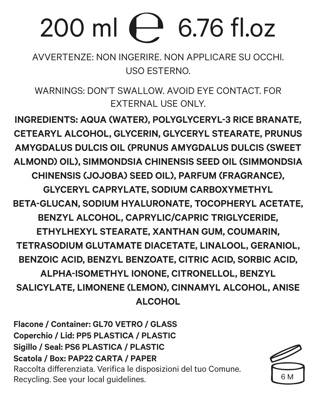 BLANC DES COTONS BODY CREAM